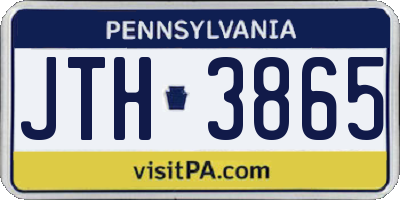 PA license plate JTH3865