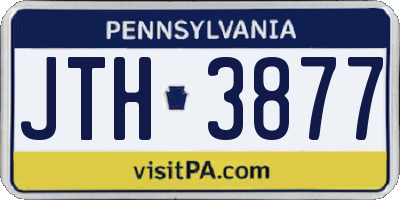 PA license plate JTH3877