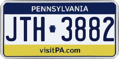 PA license plate JTH3882