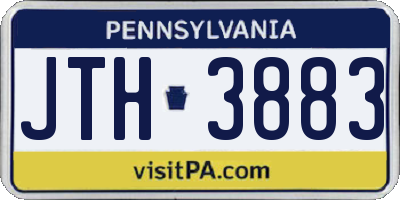 PA license plate JTH3883