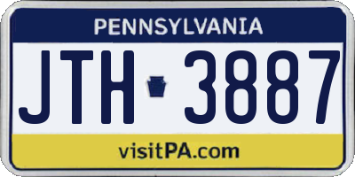 PA license plate JTH3887