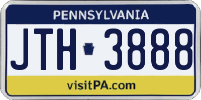 PA license plate JTH3888