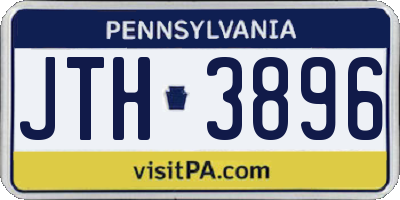 PA license plate JTH3896