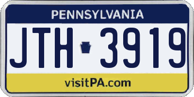 PA license plate JTH3919
