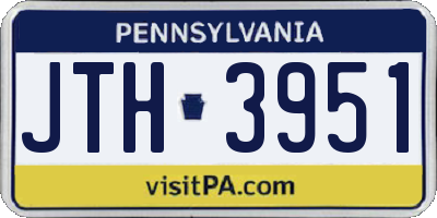 PA license plate JTH3951