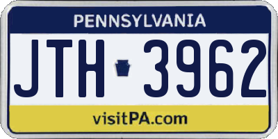 PA license plate JTH3962