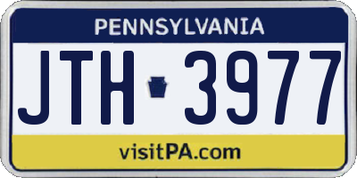 PA license plate JTH3977