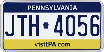 PA license plate JTH4056