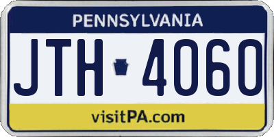 PA license plate JTH4060