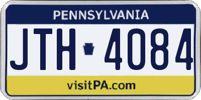 PA license plate JTH4084