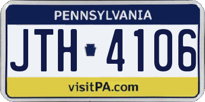 PA license plate JTH4106