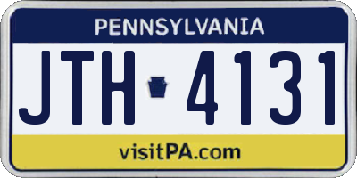 PA license plate JTH4131
