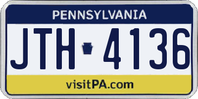 PA license plate JTH4136