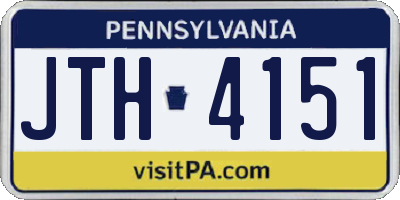 PA license plate JTH4151