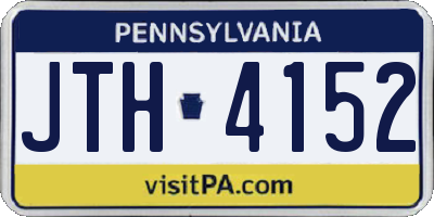 PA license plate JTH4152