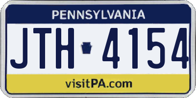 PA license plate JTH4154