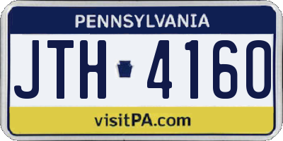 PA license plate JTH4160