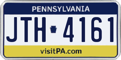 PA license plate JTH4161
