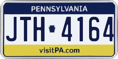 PA license plate JTH4164