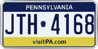 PA license plate JTH4168