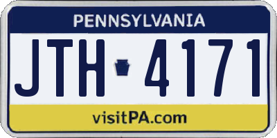 PA license plate JTH4171