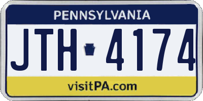 PA license plate JTH4174
