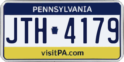 PA license plate JTH4179