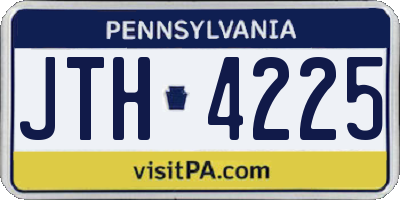 PA license plate JTH4225