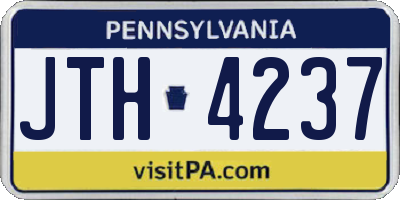 PA license plate JTH4237