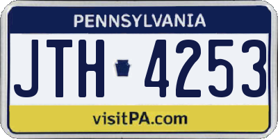 PA license plate JTH4253