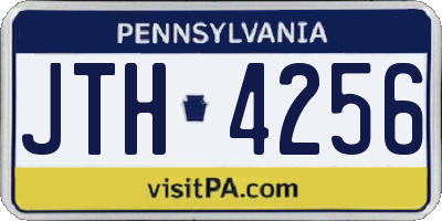 PA license plate JTH4256