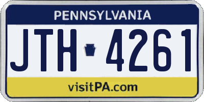 PA license plate JTH4261