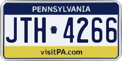 PA license plate JTH4266