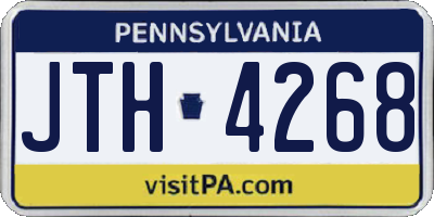 PA license plate JTH4268