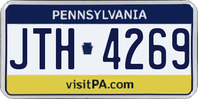 PA license plate JTH4269