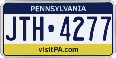 PA license plate JTH4277