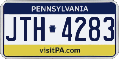 PA license plate JTH4283