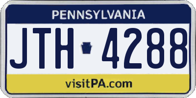 PA license plate JTH4288