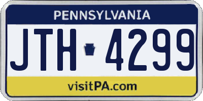 PA license plate JTH4299