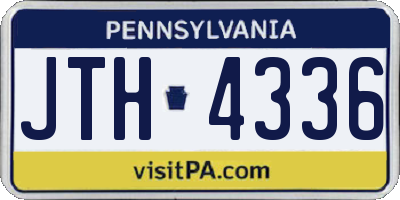 PA license plate JTH4336