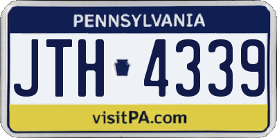 PA license plate JTH4339