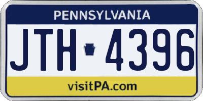 PA license plate JTH4396