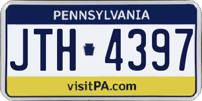 PA license plate JTH4397