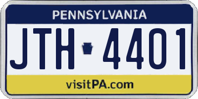 PA license plate JTH4401