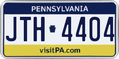 PA license plate JTH4404