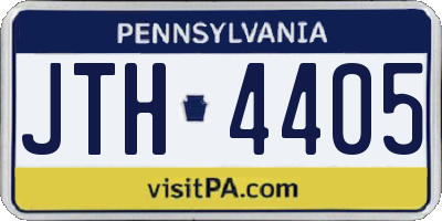 PA license plate JTH4405