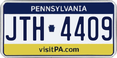 PA license plate JTH4409