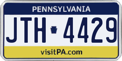 PA license plate JTH4429