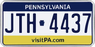 PA license plate JTH4437