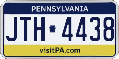 PA license plate JTH4438